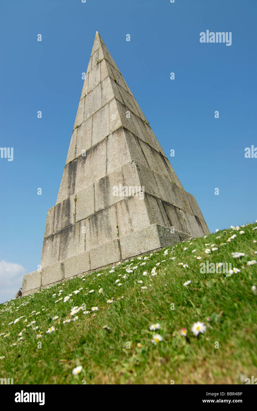 Falmouth Cornwall Pyramid obelisk monument to the Killigrews of Falmouth Stock Photo