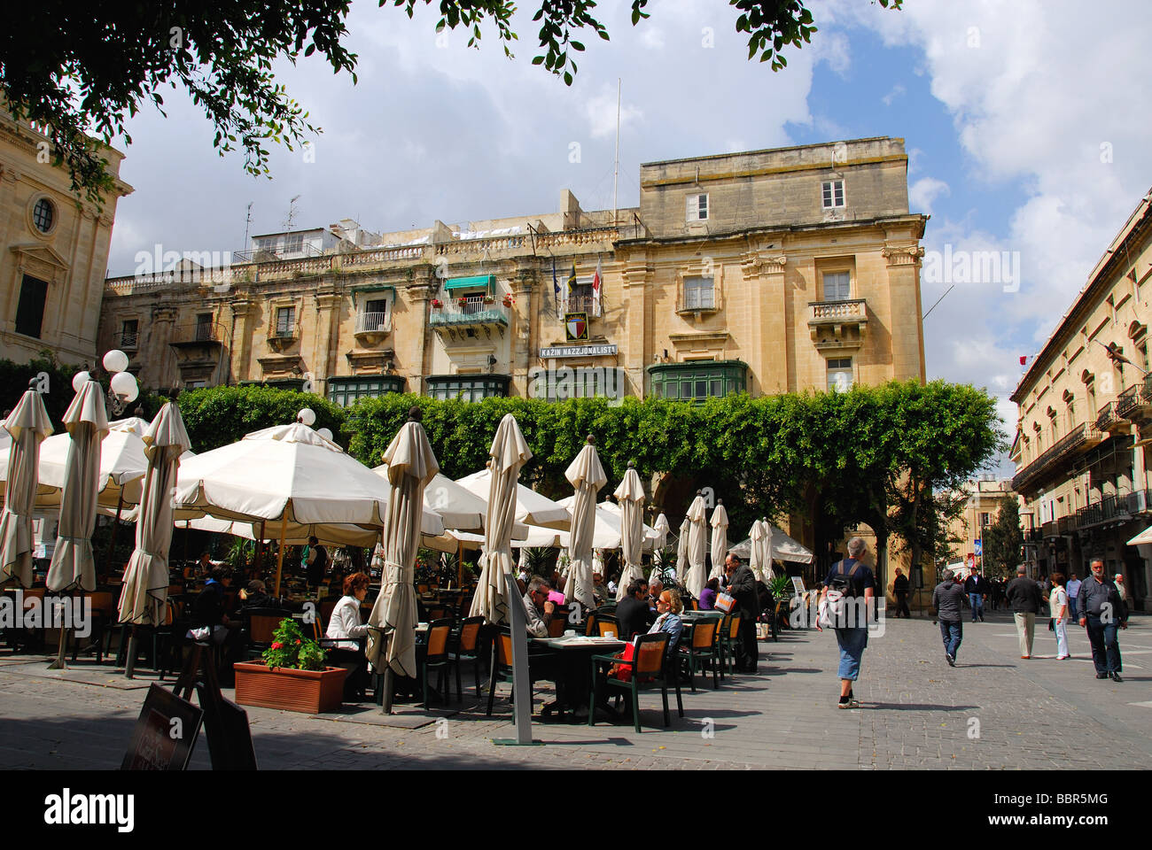 MALTA. Republic Square and Republic Street in Valletta. 2009 Stock