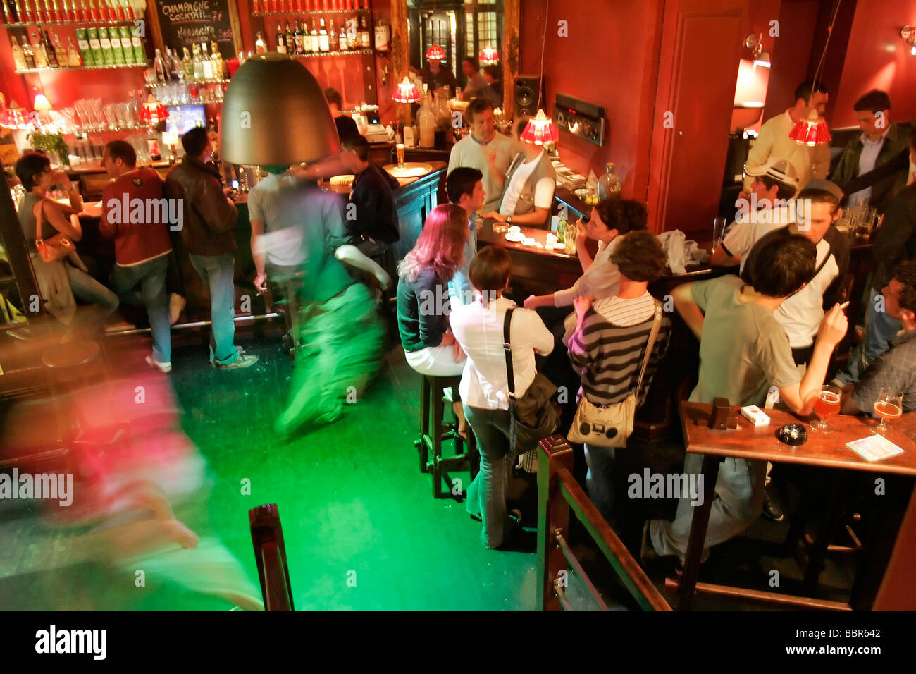 L'ABSINTHE CAFE, SAINT-MALO, ILLE-ET-VILAINE (35), FRANCE Stock Photo