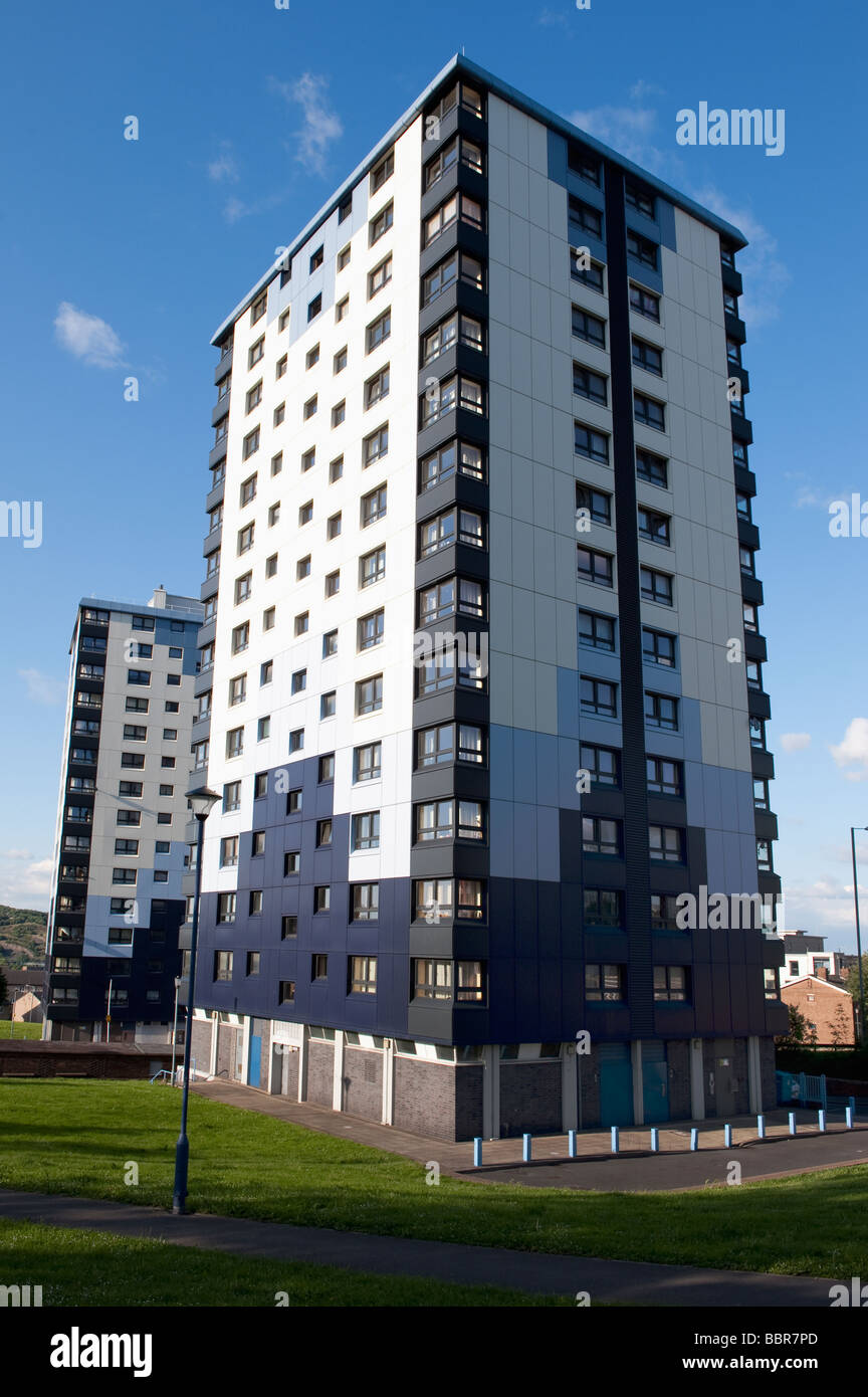 Tower block flats at "Brook Hill" in Sheffield, "South Yorkshire