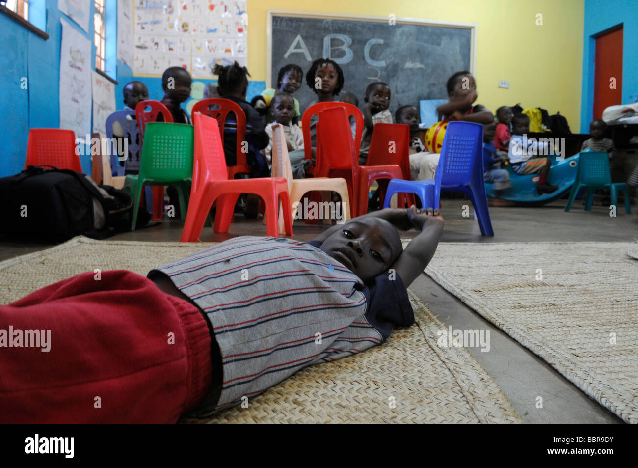 An orphanage in Central Africa Stock Photo
