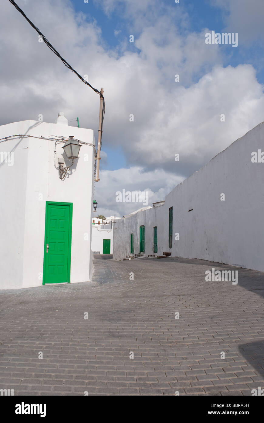 A street in the center of Teguise Lanzarote Canary Islands Spain Stock Photo