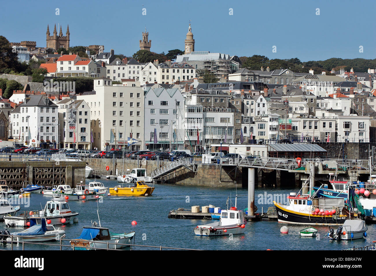 PORT OF SAINT PETER PORT, GUERNSEY, ENGLAND Stock Photo Alamy