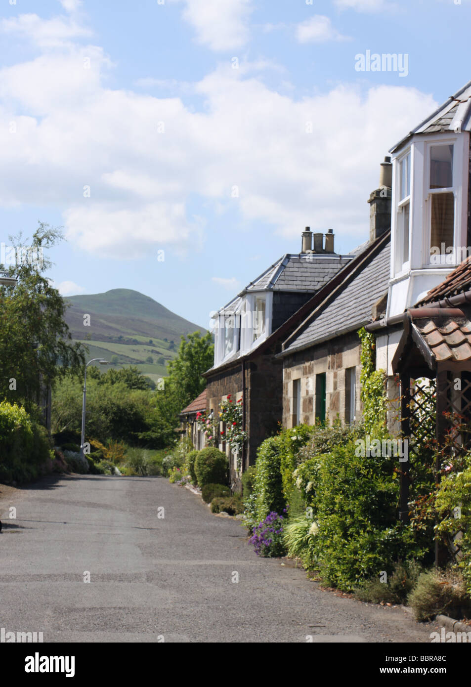 street scene in village of Freuchie Fife Scotland June 2009 Stock Photo