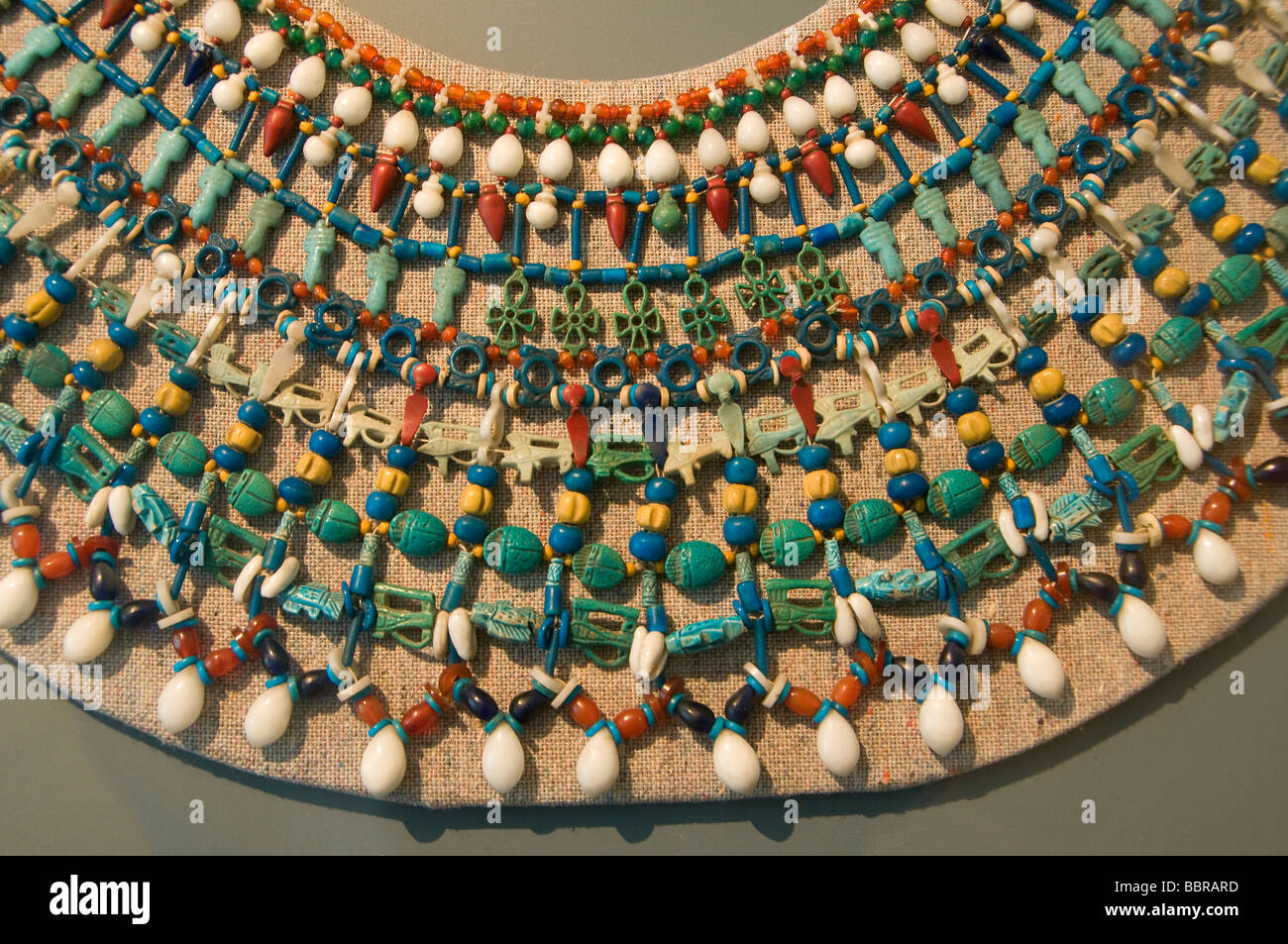 Collar of Queen Amanishakheto, Kandake of Kush 1st century B.C, part of Ancient Egyptian collection displayed in Altes Museum in Berlin Germany Stock Photo