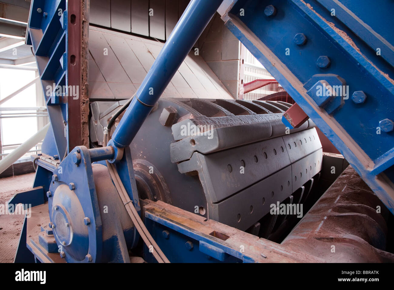 CEMEX quarry limestone crushing machinery Taff's Well Cardiff Wales UK Stock Photo