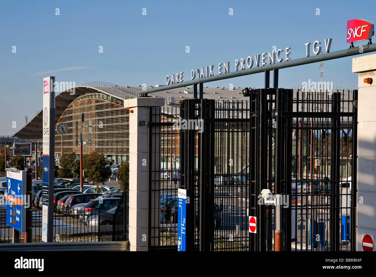 THE NEW TGV STATION IN AIX-EN-PROVENCE, BOUCHES-DU-RHONE (13), FRANCE Stock Photo