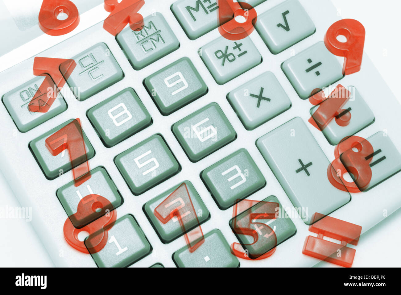Calculator and Numbers Stock Photo Alamy