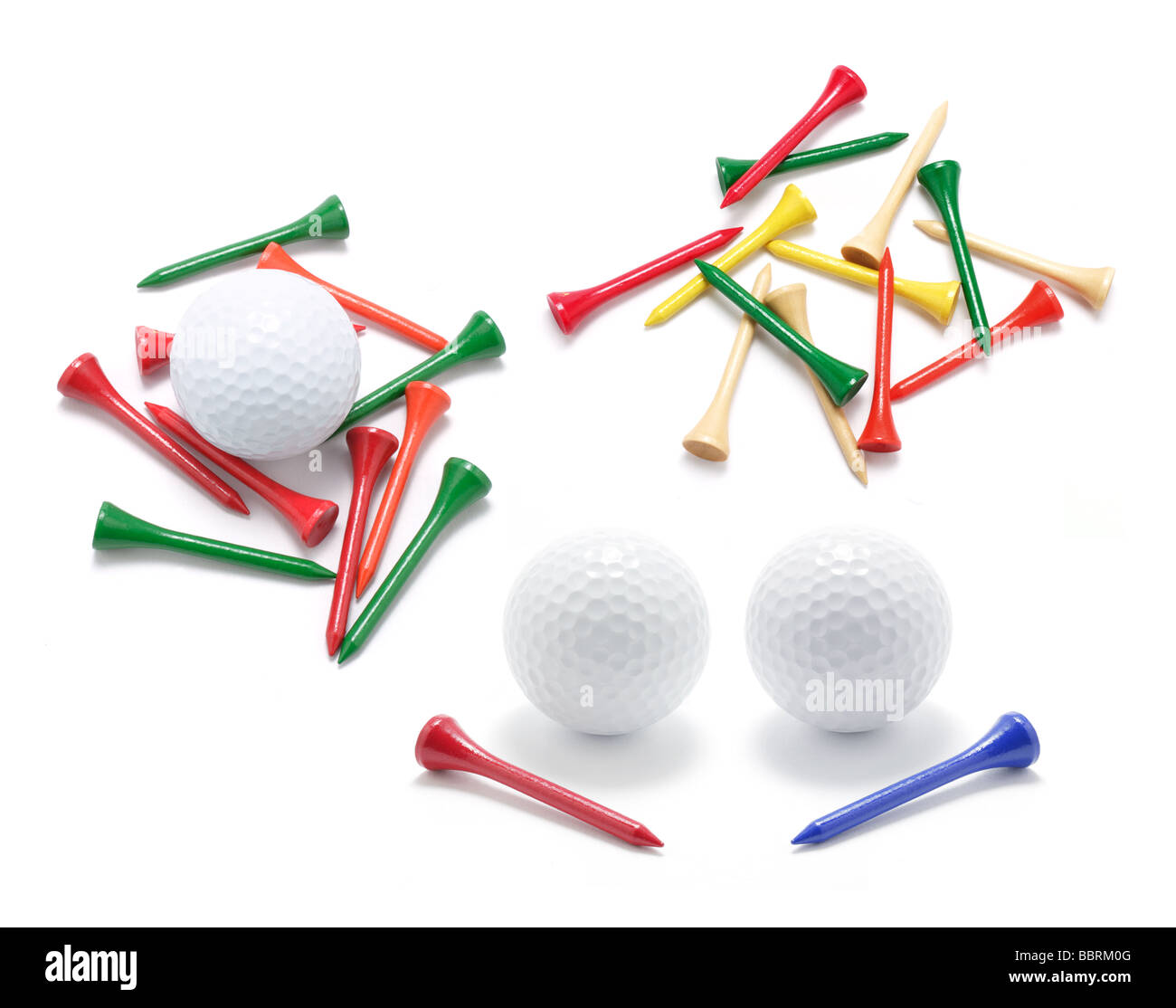 Golf Balls and Tees Stock Photo Alamy