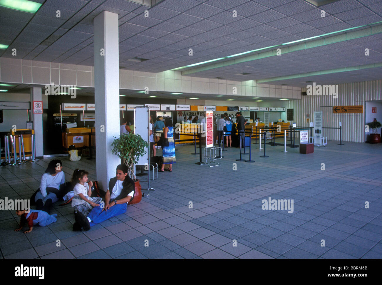 checkin counter, Manzanillo Airport, Manzanillo, Colima State, Mexico Stock Photo Alamy