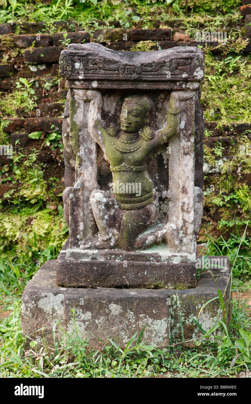 Carved stone statue, "My Son" temple ruins, Vietnam Stock Photo Alamy