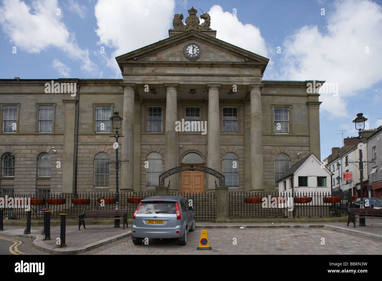 Omagh courthouse built on the site of the old gaol designed by John