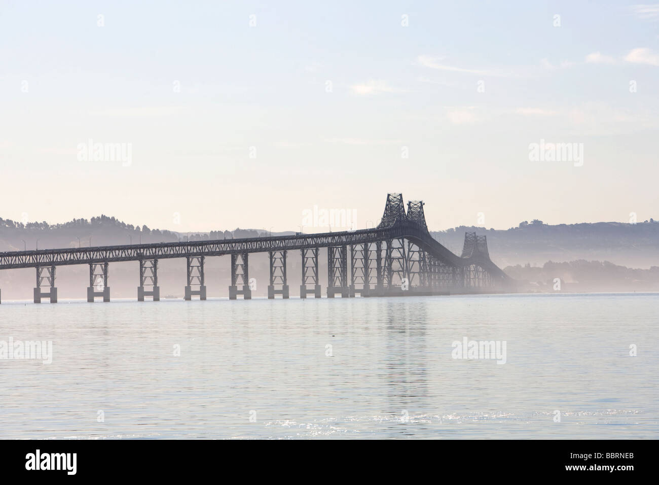 San Francisco. Highway 580 crosses the San Pablo Strait to connect East Bay with the Marin Headlands. Stock Photo