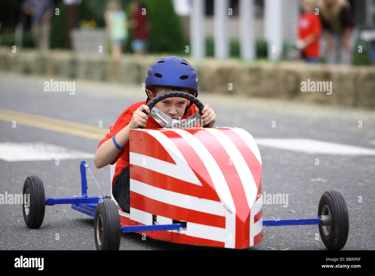 A town festival in High Bridge New Jersey featuring a soapbox derby