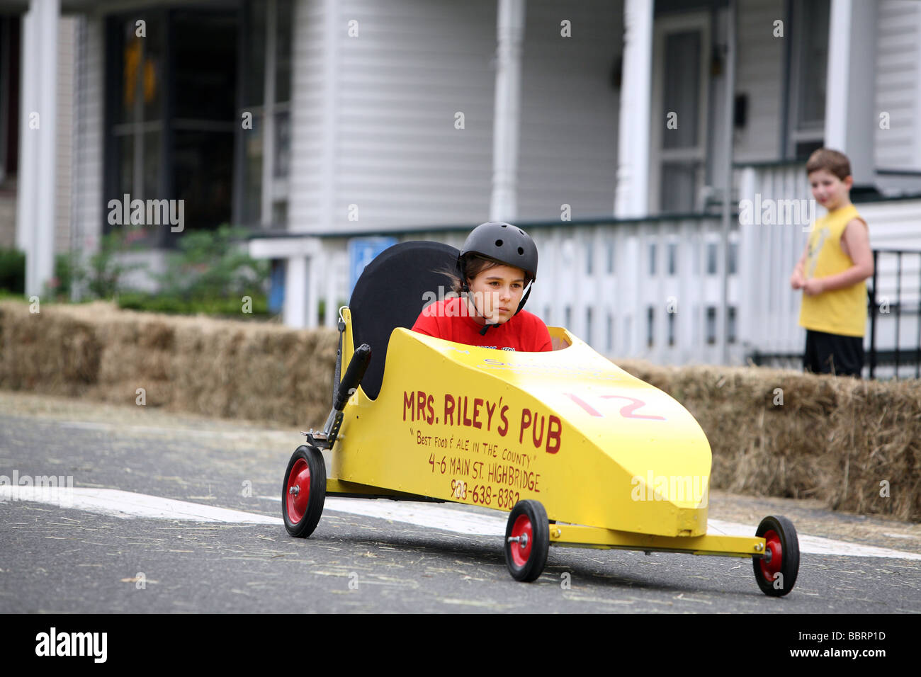 A town festival in High Bridge New Jersey featuring a soapbox derby