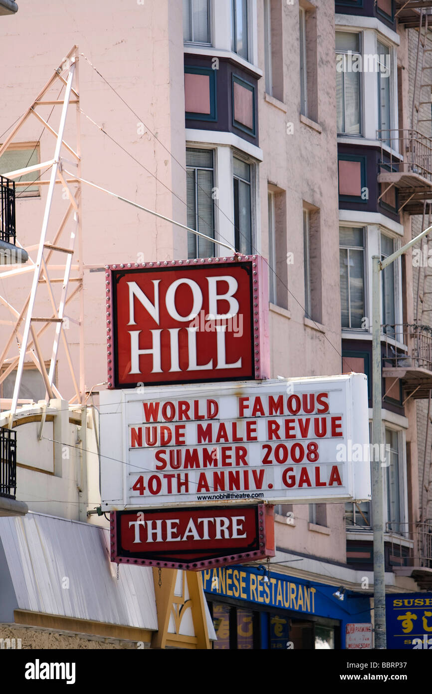 Male nude revue at the Nob Hill Theatre, San Francisco, California