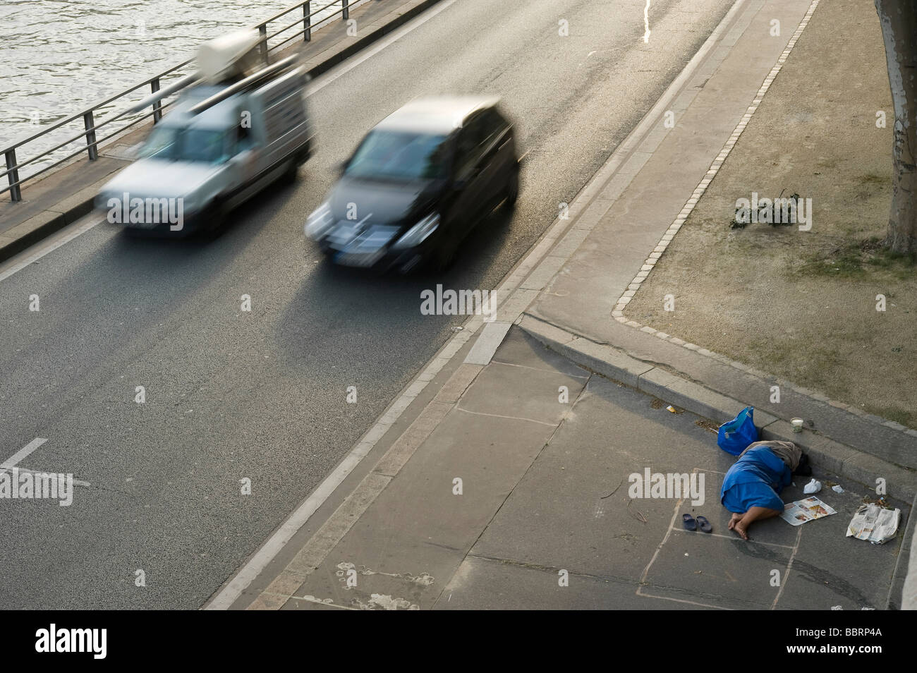 Paris Clochard Stock Photo