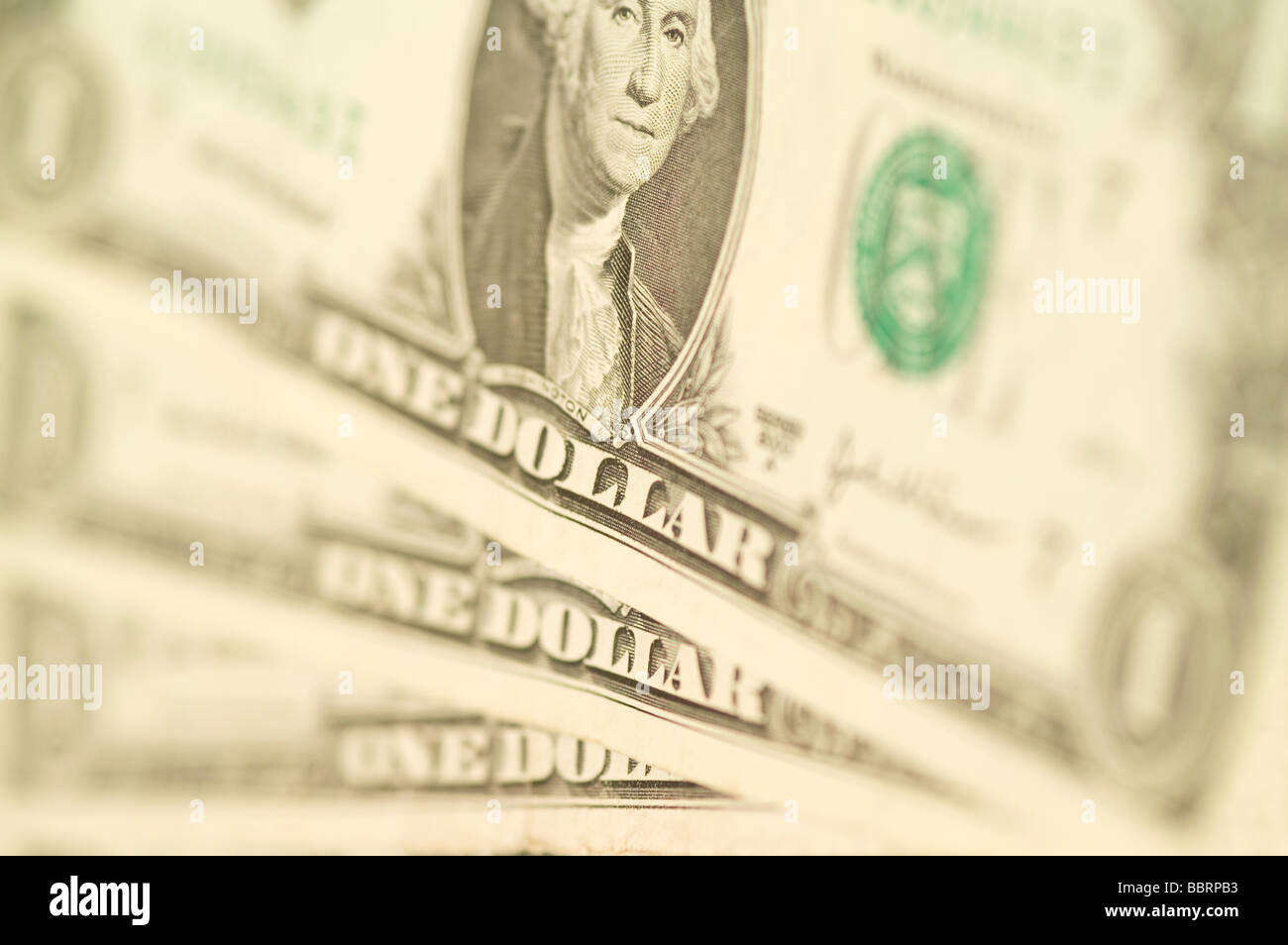 US dollar bank notes with very shallow depth of field suitable as background Stock Photo