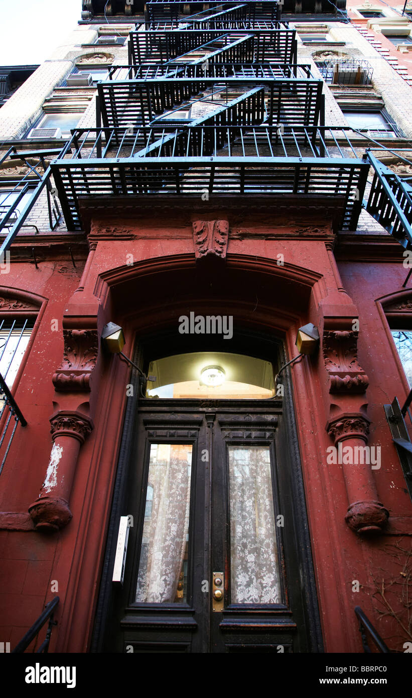 fire escape building, New York Stock Photo Alamy