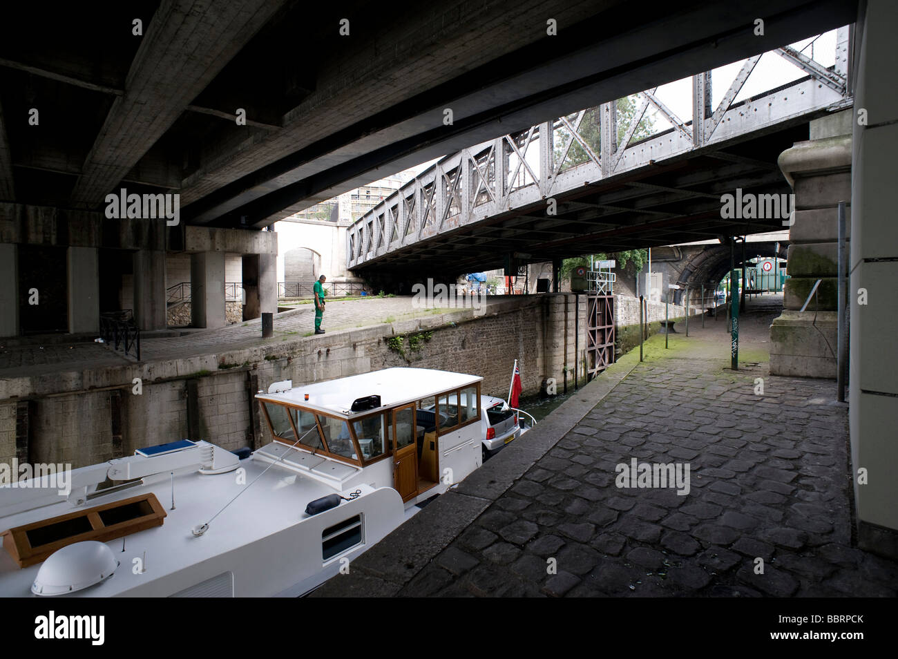 Paris Canal St Martin Stock Photo