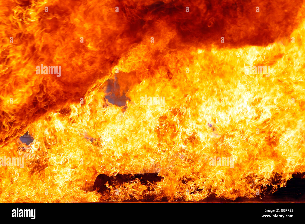 GASOLINE FIRE IN A CONTAINMENT TANK, ISERE (38), FRANCE Stock Photo Alamy