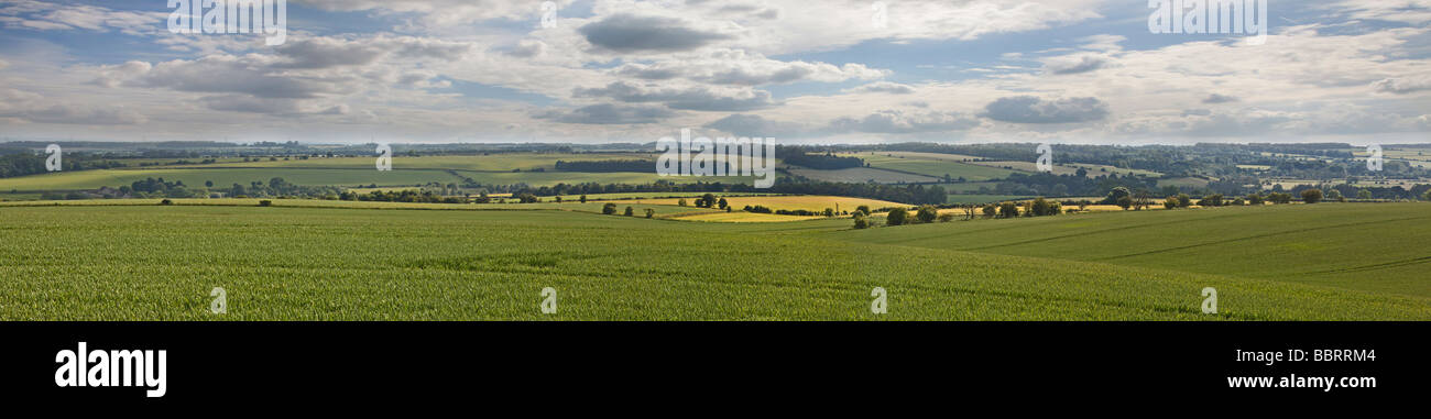 Oxfordshire rural panoramic landscape Stock Photo