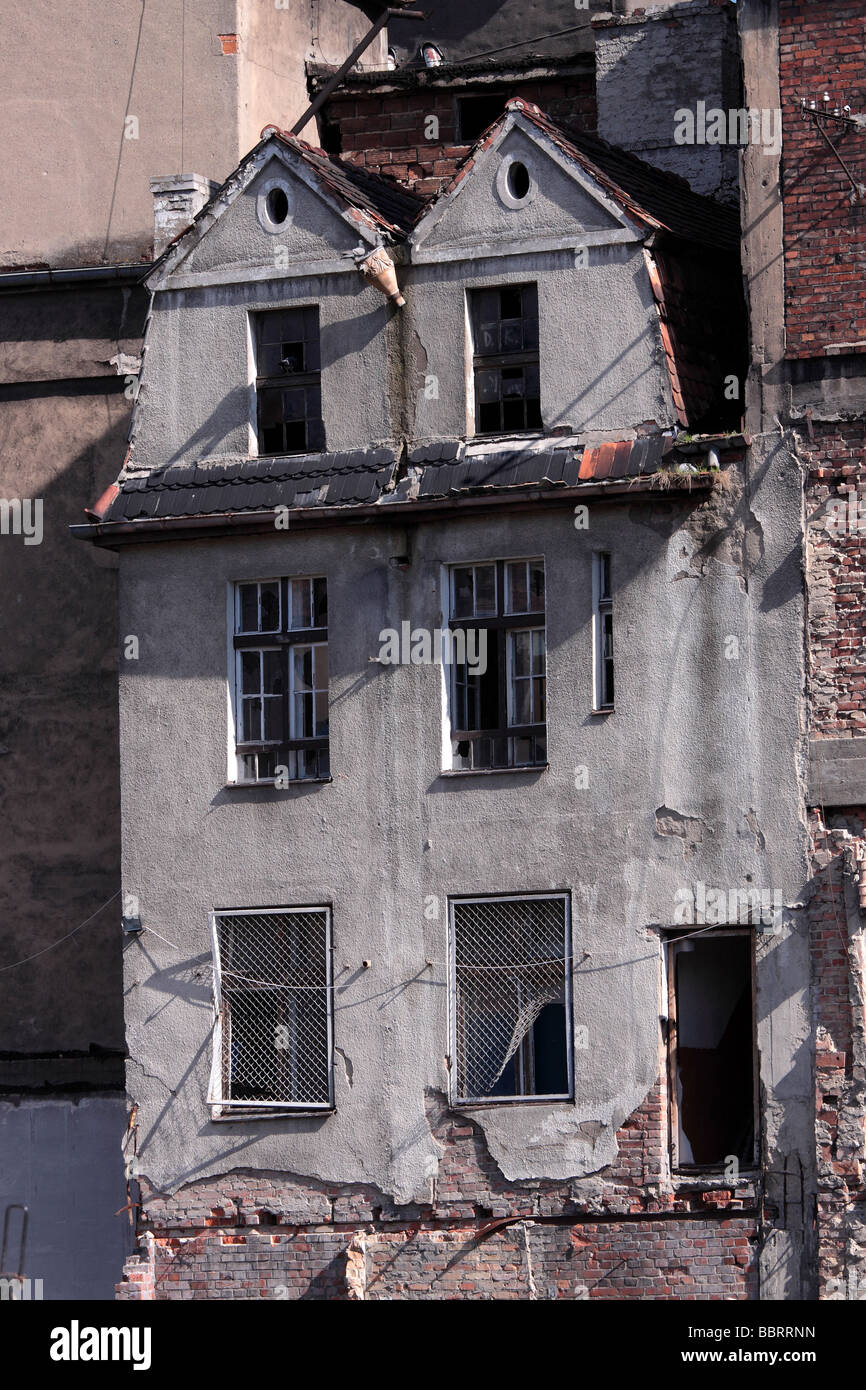 Old destroyed building in Gdansk Stock Photo