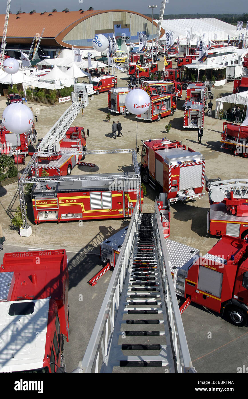 EXHIBITION OF EQUIPMENT, 110TH NATIONAL CONGRESS OF FRENCH FIREFIGHTERS, BOURG-EN-BRESSE, AIN (01), FRANCE Stock Photo