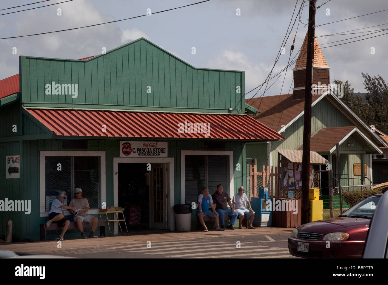 Kaunakakai Molokai Hawaii Stock Photo Alamy