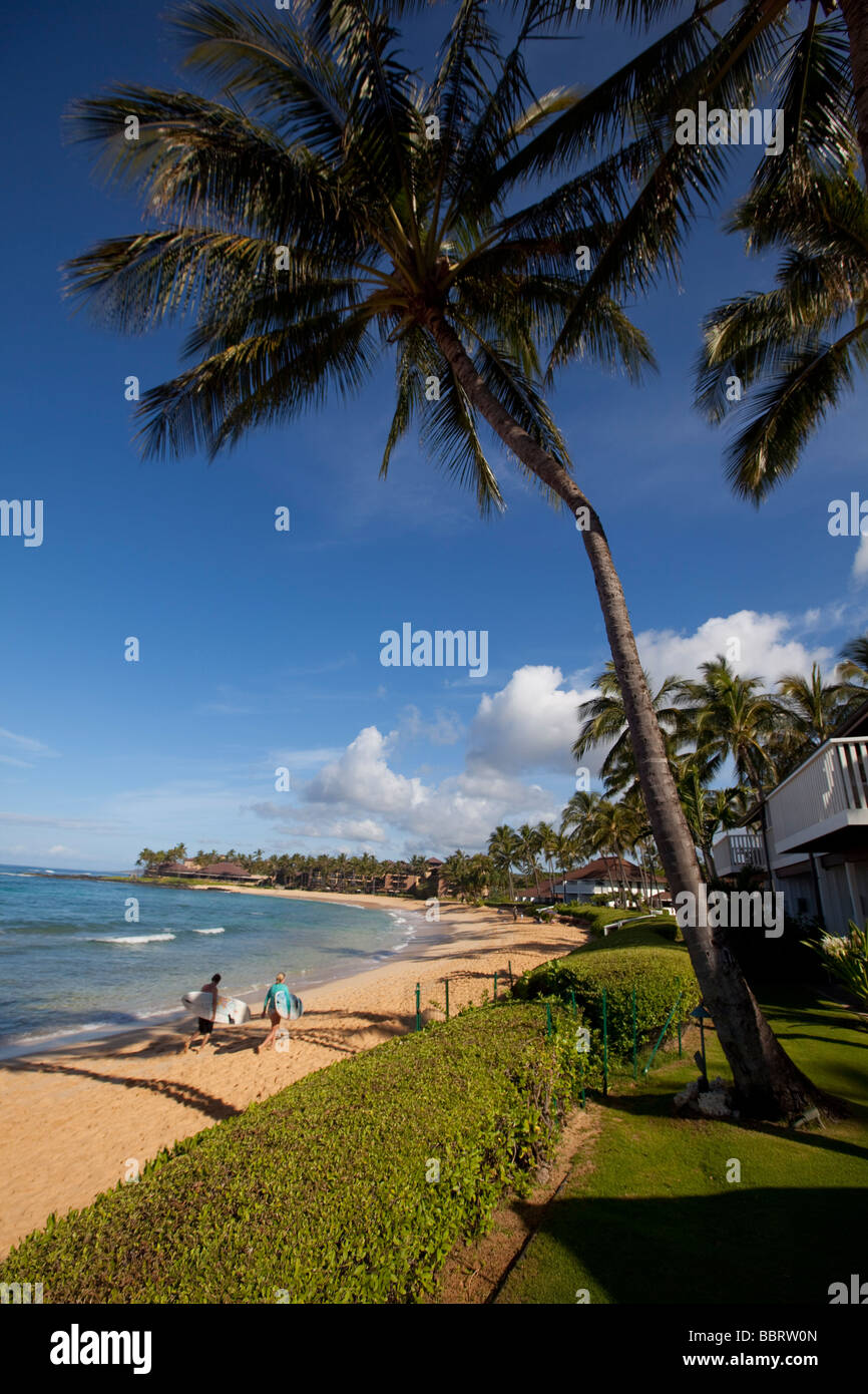 Poipu Beach Kauai Hawaii Stock Photo Alamy