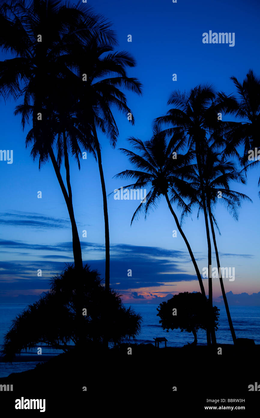 Sunrise Wailua River State Beach Park Kauai Hawaii Stock Photo - Alamy