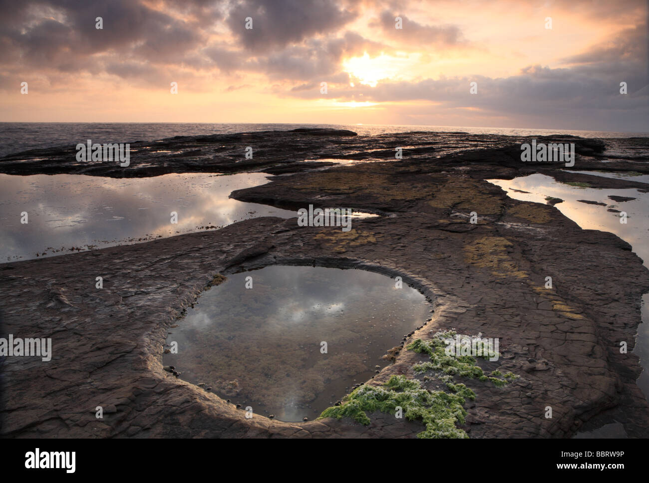 Dawn and sunrise at North Narrabeen, Sydney, NSW, Australia Stock Photo