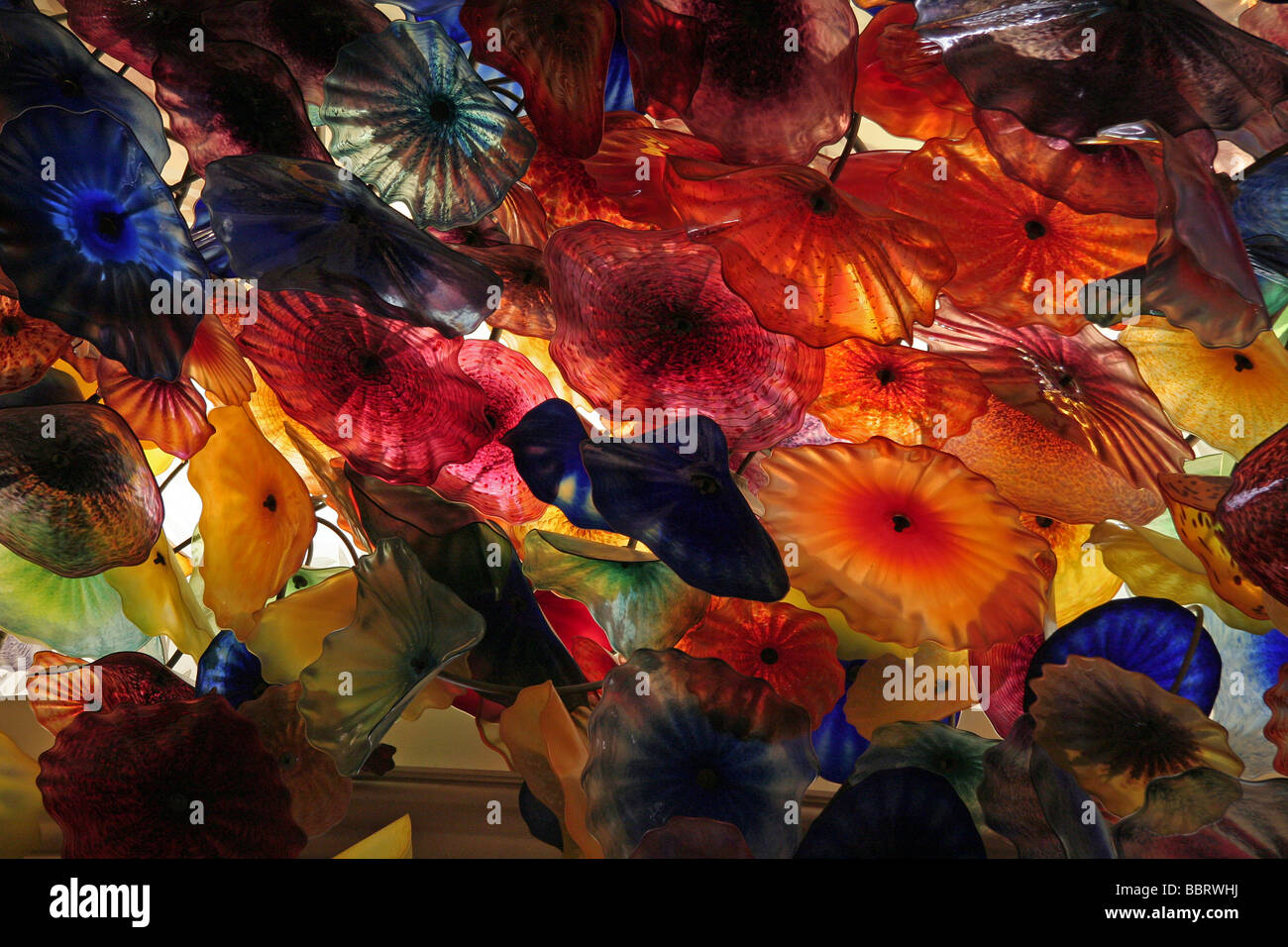 FLORAL DECORATIONS ON THE CEILING OF HOTEL THE BELLAGIO, LAS VEGAS