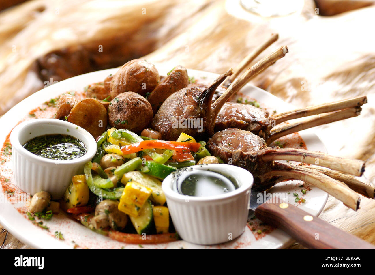 Roast Lambs shanks Stock Photo - Alamy
