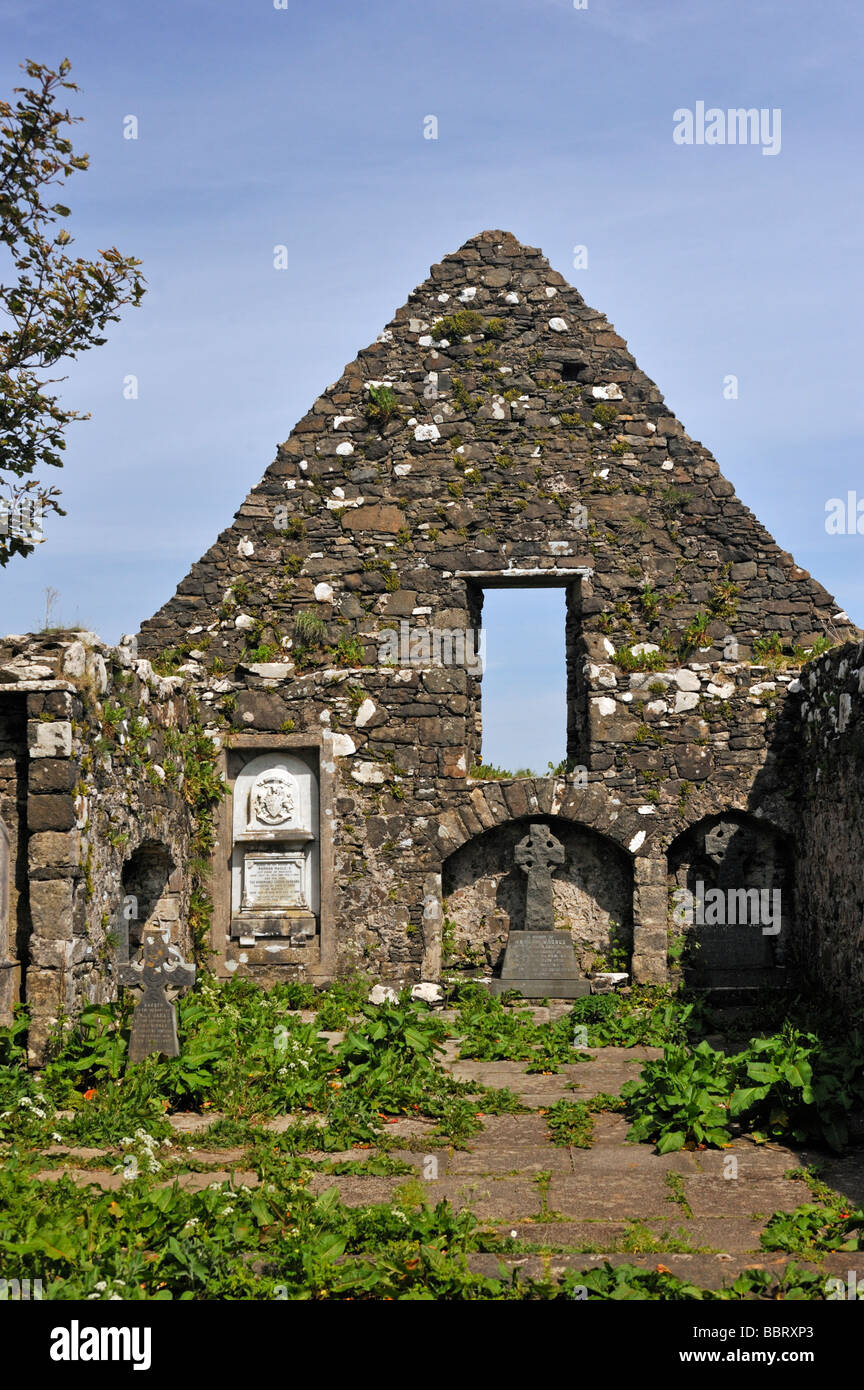 Interior. Ruined Church of Saint Mary, Kilmuir, Dunvegan, Isle of Skye