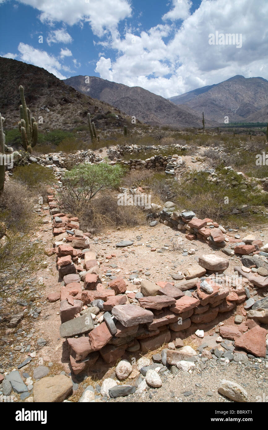The un-restored archaeological site at La Paja, Salta Province, Argentina Stock Photo