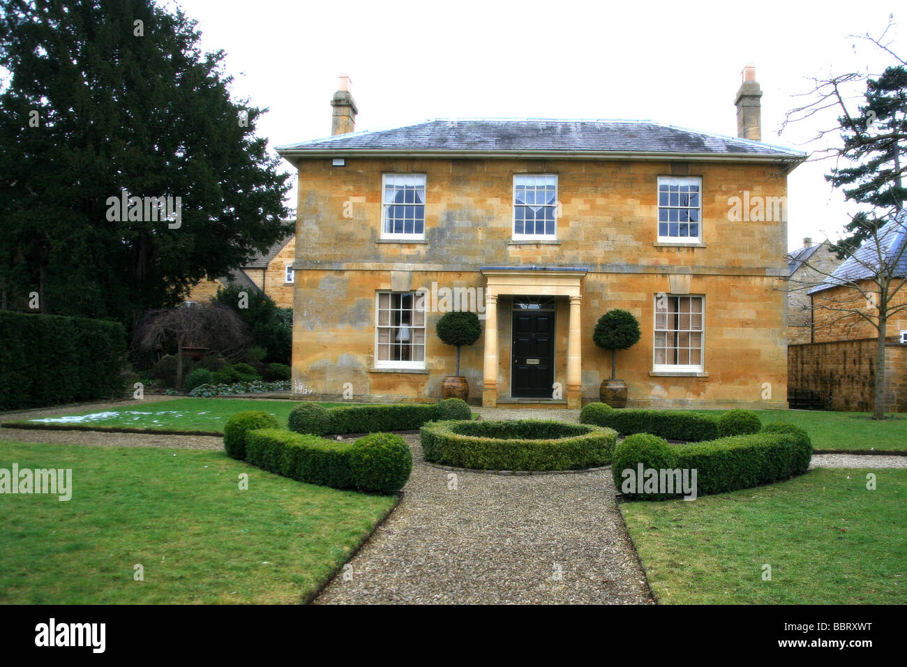 Elegant town house in Broadway, Worcestershire, England, UK Stock Photo