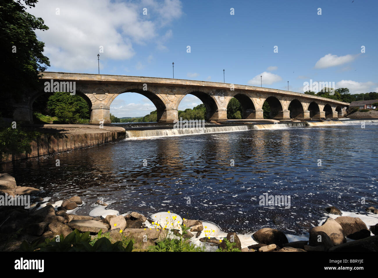 Hexham Bridge, Northumberland and River Tyne Stock Photo Alamy