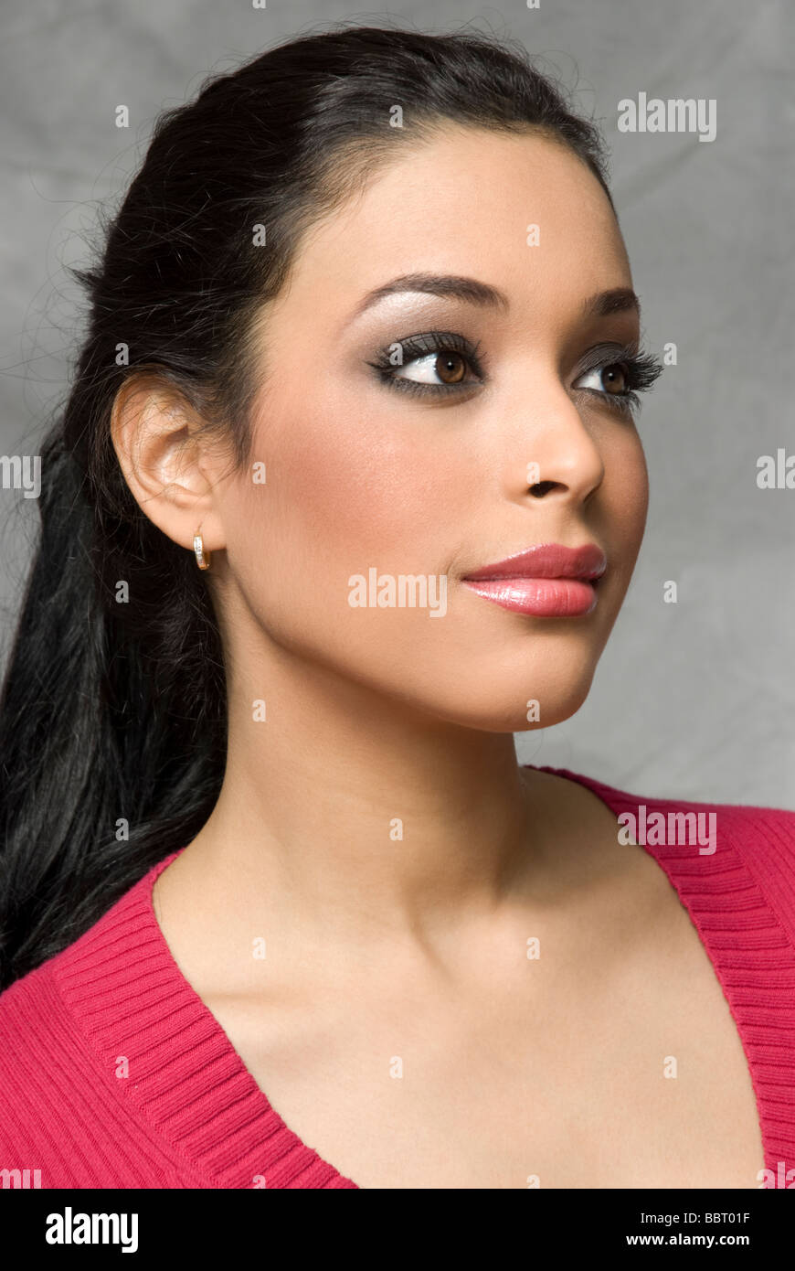 Beauty Shot of exotic Latina woman Stock Photo