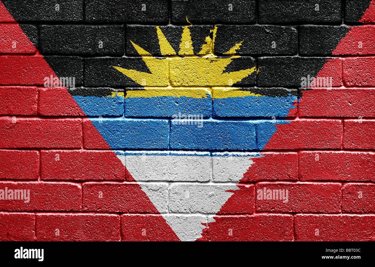 Flag of Antigua and Barbuda Stock Photo