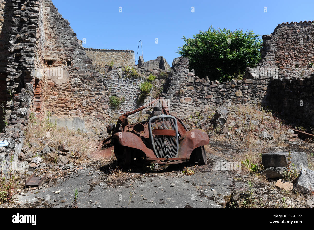 Oradour sur Glane the village in France where over 600 men women and children were killed by the Nazis in June 1944 Stock Photo