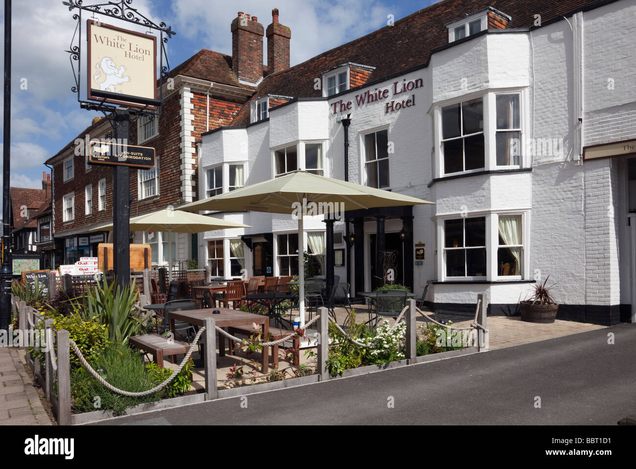 Tenterden Kent England UK The White Lion hotel and pub exterior with