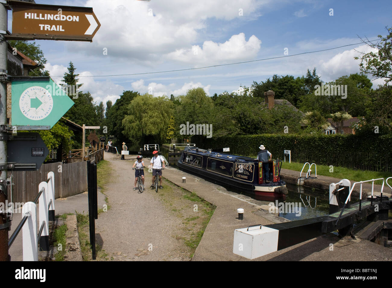 Grand union canal colne valley trail south bucks england uk gb Stock Photo