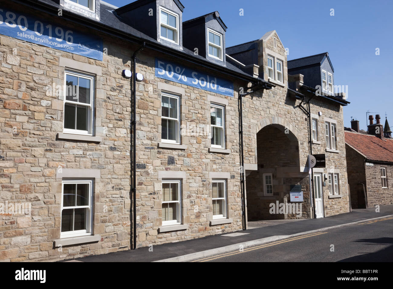 Corbridge Northumberland England UK Europe New flats for sale with 50 sold Stock Photo