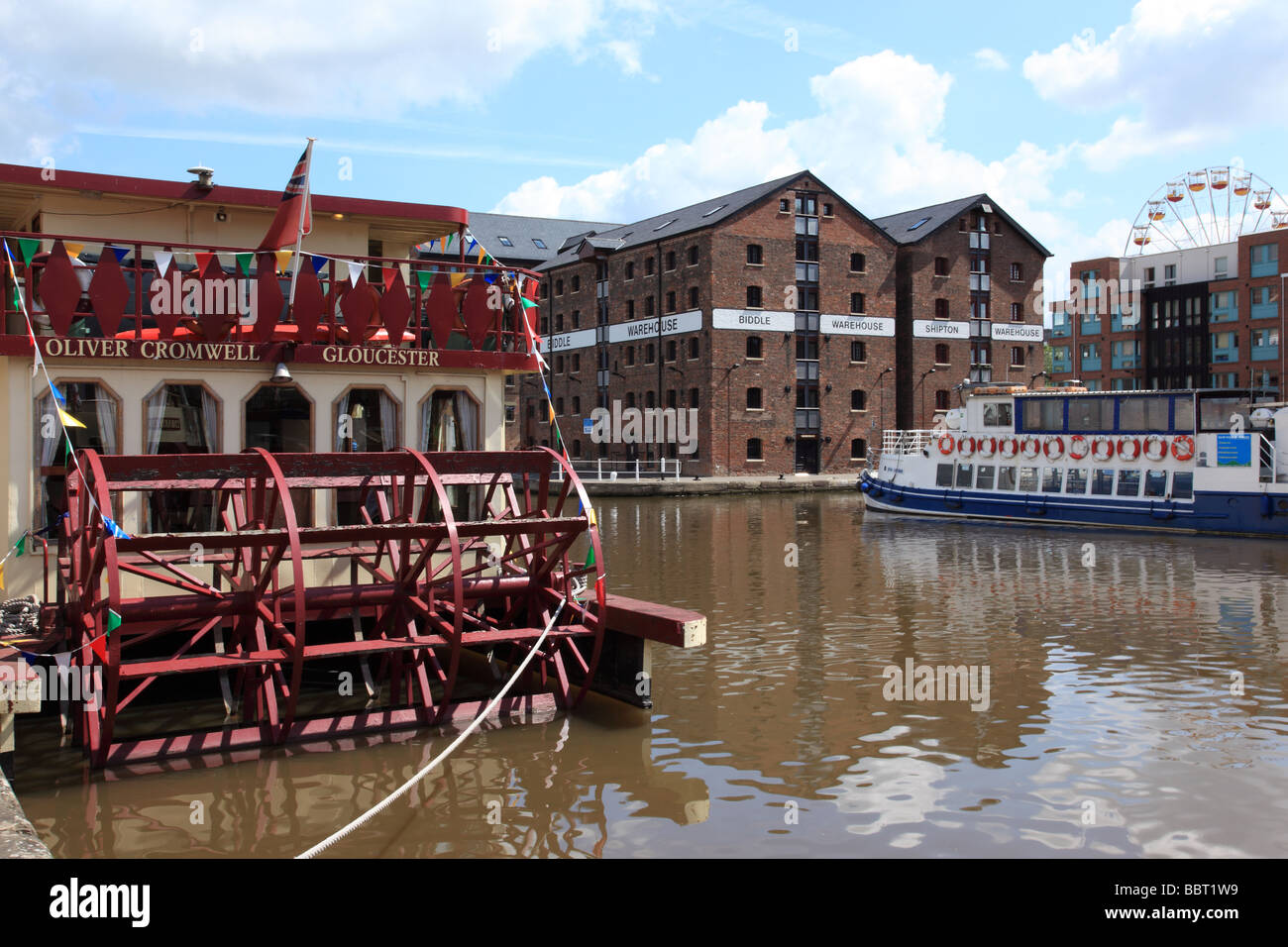 Oliver Cromwell paddlesteamer in Gloucester Docks, Gloucestershire