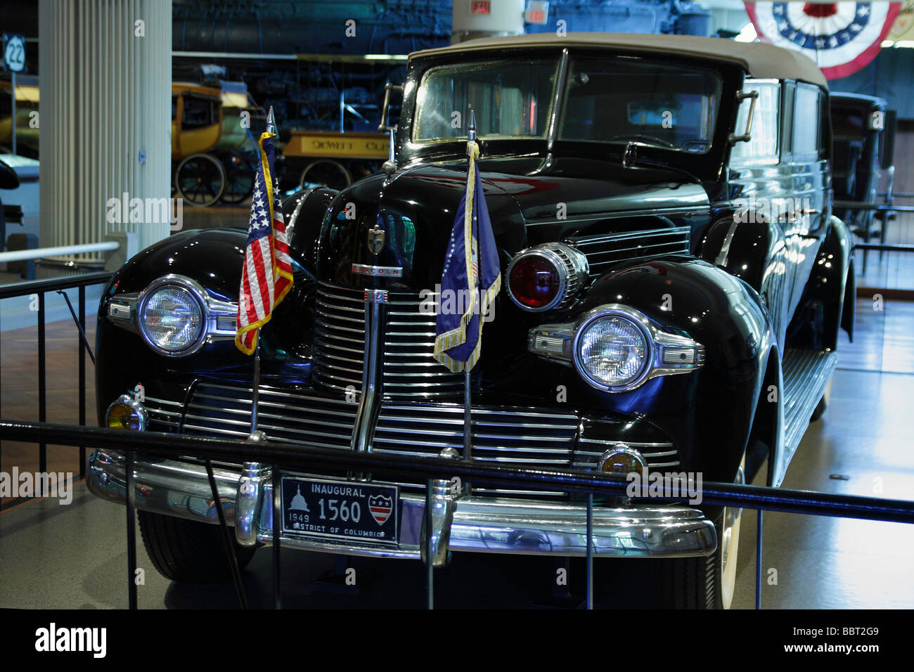 1939 Lincoln antique car Franklin Roosevelt historic old president presidential car hi-res Stock Photo