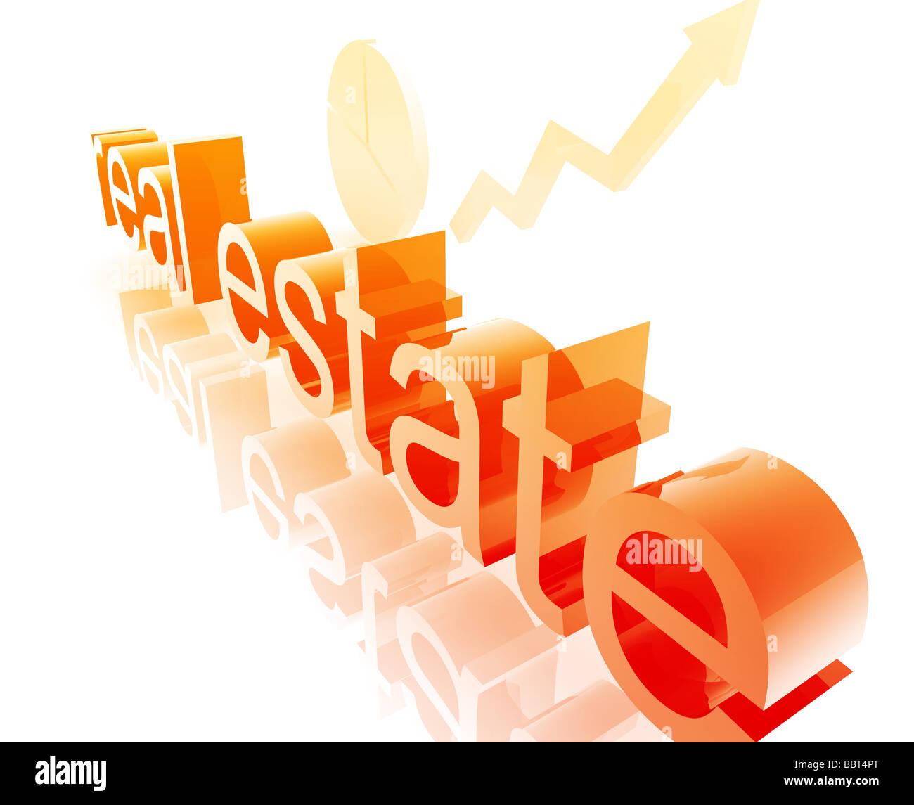 Property real estate economy trend concept illustration improving