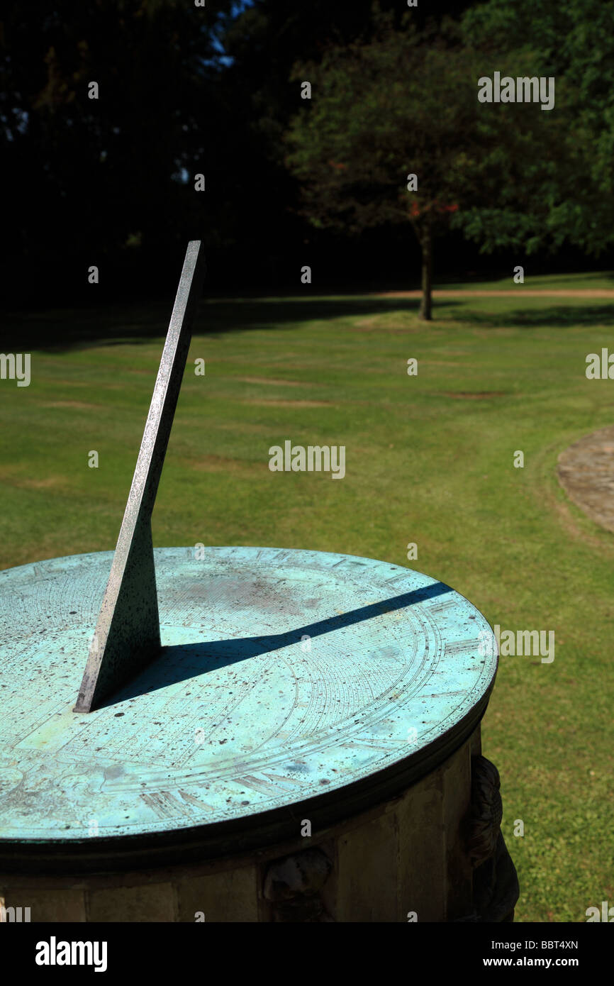 A classic sundial in an English country garden Stock Photo Alamy