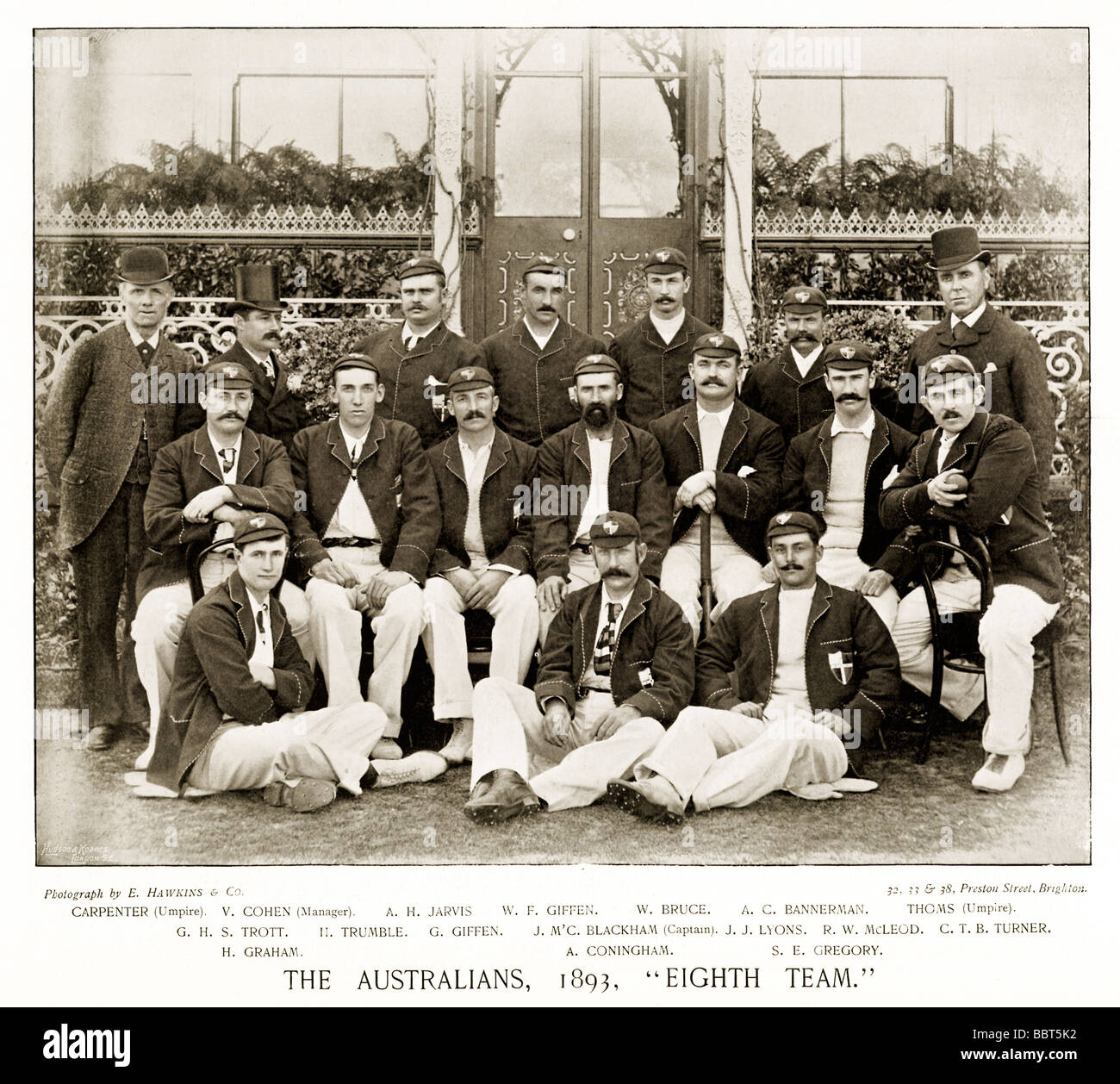 Australia 1893 photo of the cricket team touring England for the Ashes