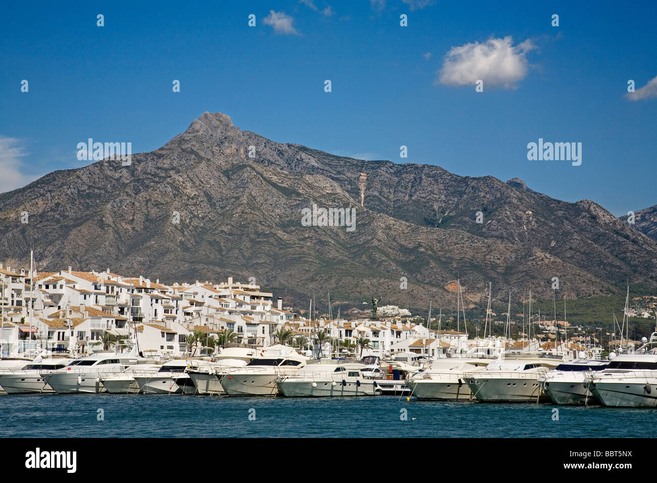 Jose Banus Marina in Marbella Malaga Sun Coast Andalusia Spain Stock Photo